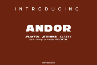 Andor Family: A Polished Sans Serif Font for Business Branding