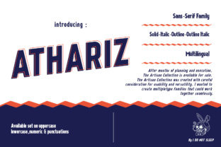 Athariz: A Versatile Sans Serif Font for Handmade Labels, Invitations, and Creative Packaging