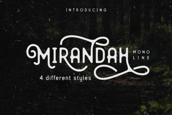 Mirandah Family: Vintage Monoline Font for Campaign Graphics