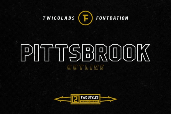 Pittsbrook Outline: A Bold Sans Serif Font for Crafters and Product Designers