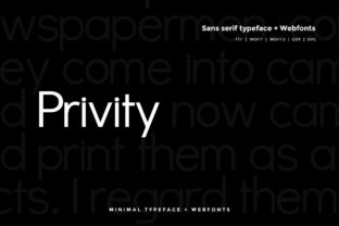 Privity: A Modern Sans Serif Font for Craft and Product Design