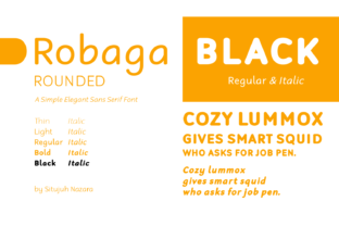 Robaga Rounded Black: A Bold Sans Serif Font for Modern Marketing Design