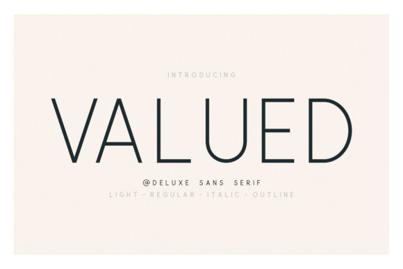 Valued Family: A Deluxe Sans Serif Font for Modern Marketing Design